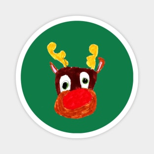 Rudolph Kid Drawing Magnet